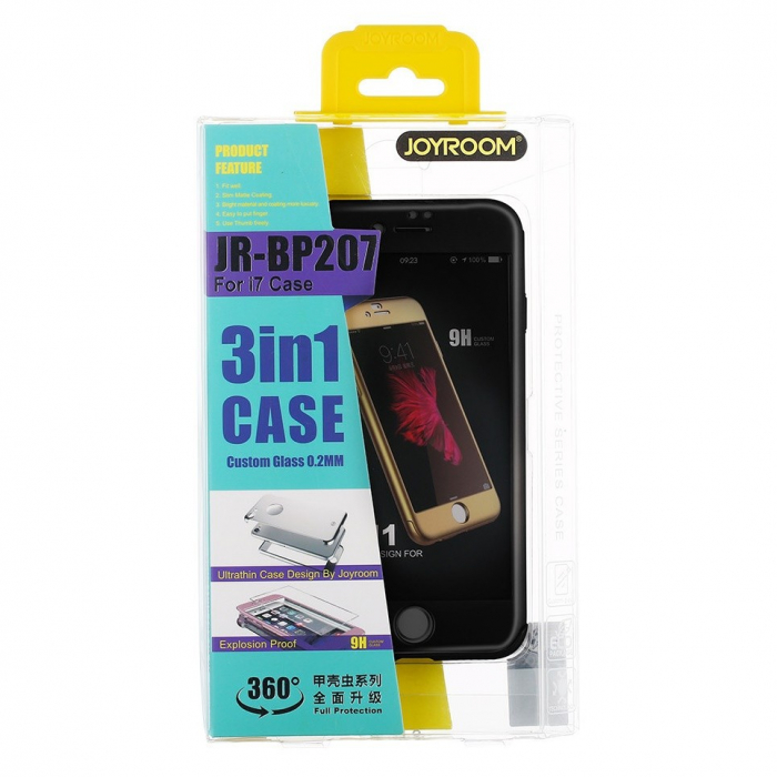 Husa Apple iPhone 6/6S 6 Joyroom (Fata + Spate) Rosu + Folie de protectie [5]