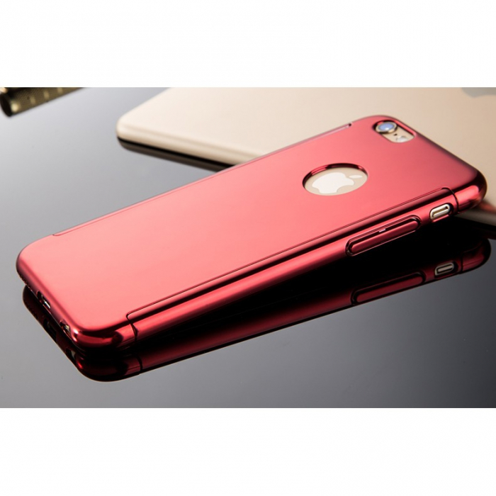 Husa Apple iPhone 6/6S 6 Joyroom (Fata + Spate) Rosu + Folie de protectie [8]