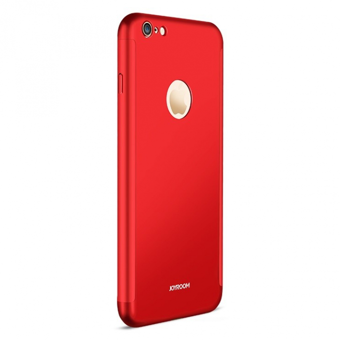 Husa Apple iPhone 6/6S 6 Joyroom (Fata + Spate) Rosu + Folie de protectie [3]