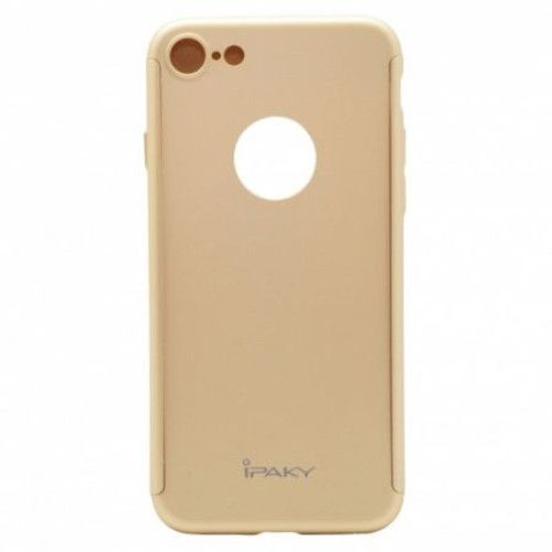 Husa Apple iPhone 6/6S IPAKY Full Cover 360 Auriu + Folie Cadou [6]