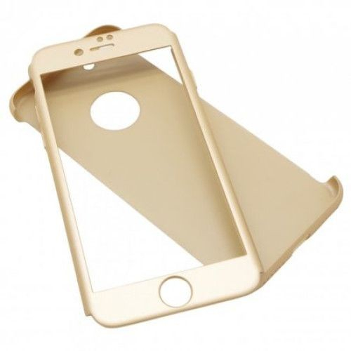 Husa Apple iPhone 6/6S IPAKY Full Cover 360 Auriu + Folie Cadou [9]