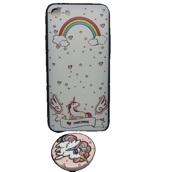 Husa Apple iPhone 6/6S Multicolor Model Unicorn Suport inclus [1]