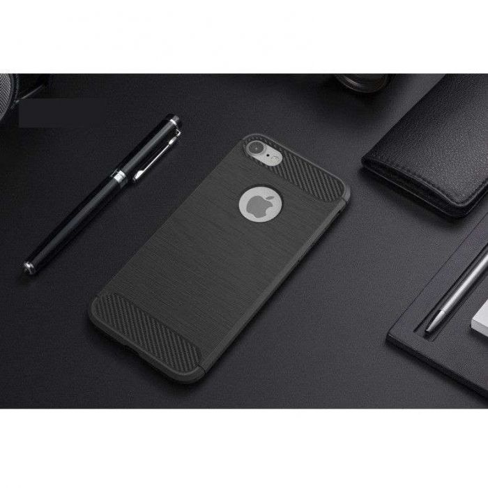 Husa Apple iPhone 6/6S Tpu, carbon, Negru [3]