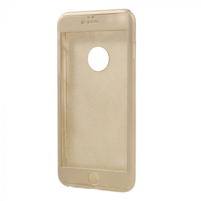 Husa Apple iPhone 6 Plus/6S Plus Full Cover 360 Auriu + Folie de protectie [5]