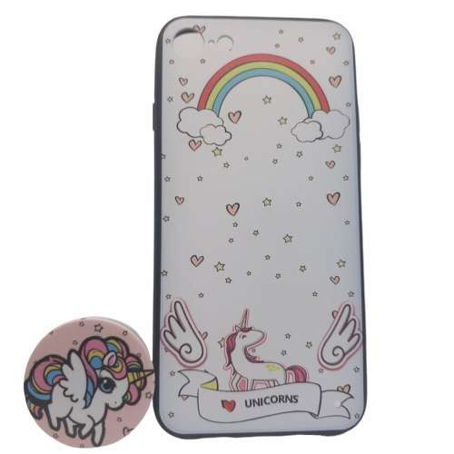 Husa Apple iPhone 6 Plus/6S Plus Multicolor Model Unicorn + Suport inclus [2]