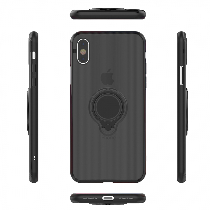 Husa Apple iPhone 7 Armor Ring cu inel magnetic Negru [2]