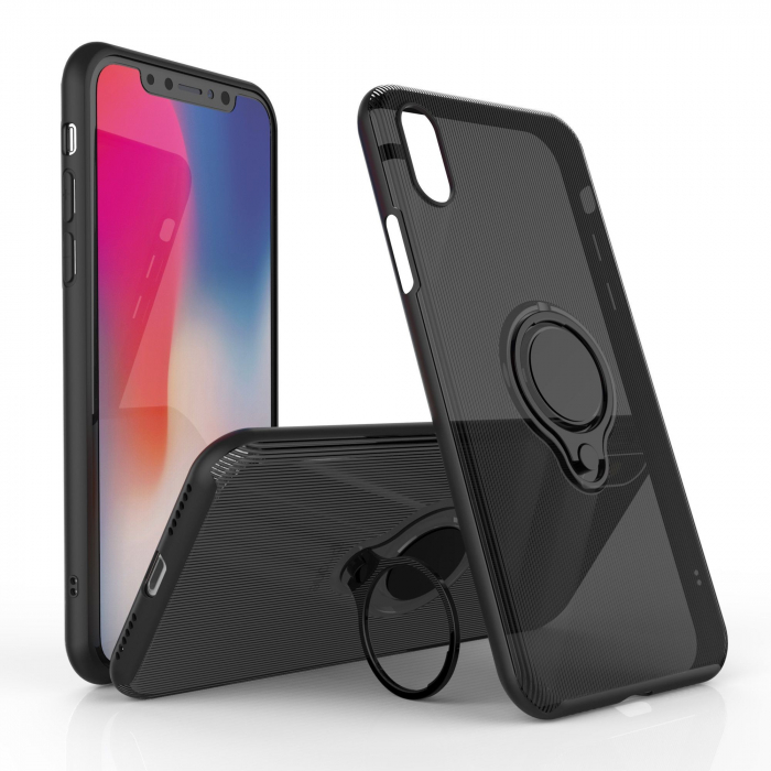 Husa Apple iPhone 7 Armor Ring cu inel magnetic Negru [7]