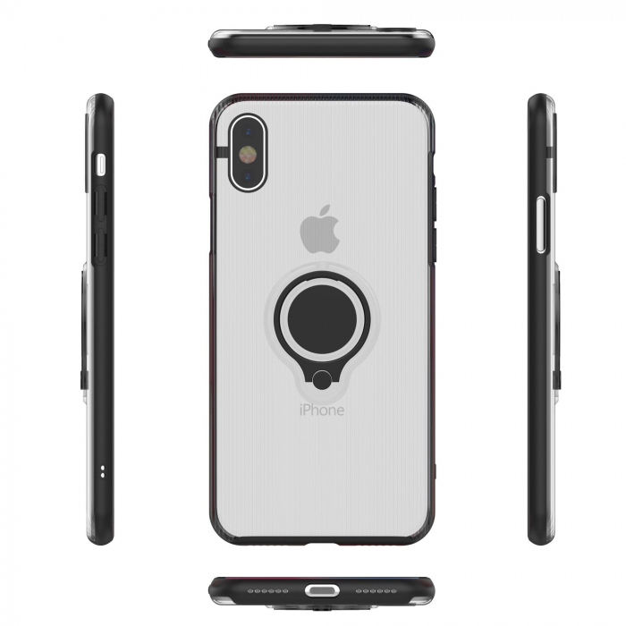 Husa Apple iPhone 7 Armor Ring cu inel magnetic Transparent [2]