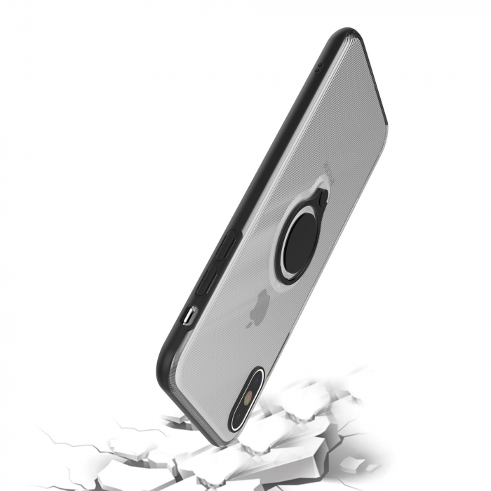 Husa Apple iPhone 7 Armor Ring cu inel magnetic Transparent [3]