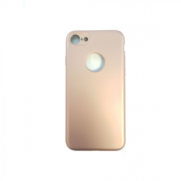Husa Apple iPhone 7 Full Silicone 360 Auriu + Folie de protectie [3]