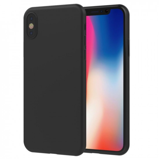 Husa Apple iPhone 7 Full Silicone 360 Negru + Folie de protectie [2]