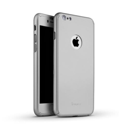 Husa Apple iPhone 7 Joyroom (Fata + Spate) Argintiu + Folie de protectie [1]