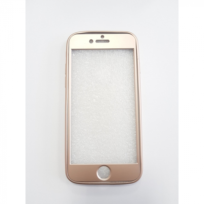 Husa Apple iPhone 7 Plus Full Silicone 360 Auriu [5]