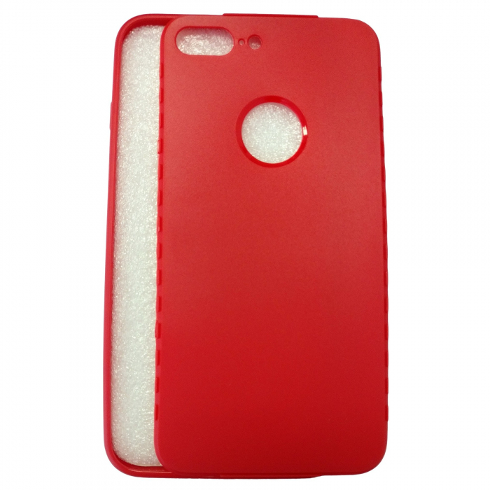 Husa Apple iPhone 7 Plus Full Silicone Rosu [5]