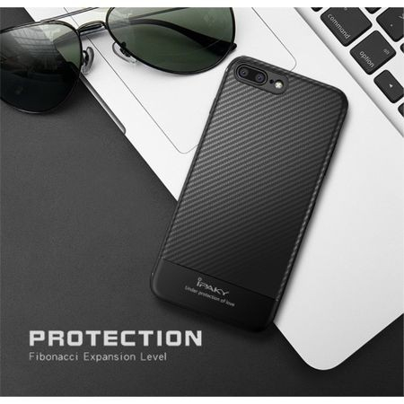 Husa Apple iPhone 7 Plus IPAKY Carbon Fiber Negru [7]