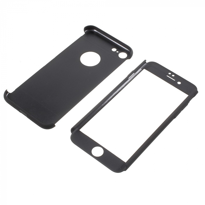 Husa Apple iPhone 7 Premium Full Cover 360 Negru + Folie Cadou [5]