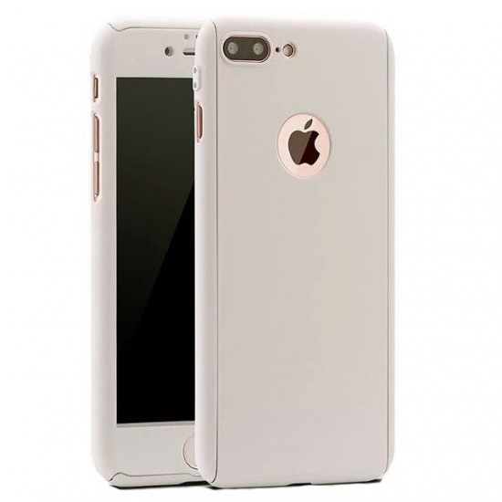 Husa Apple iPhone 8 Full Cover 360 Argintiu + Folie Cadou [1]