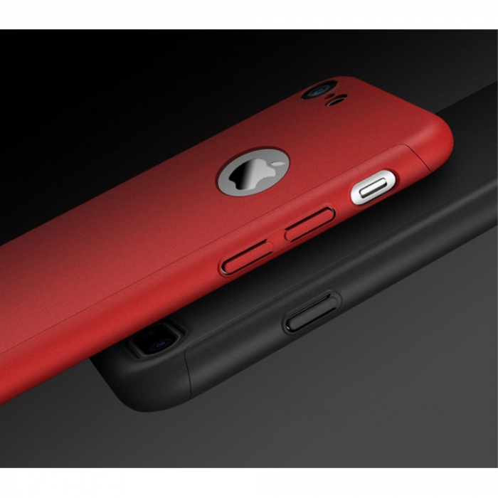 Husa Apple iPhone 8 Full Cover 360 Rosu + Folie Cadou [6]