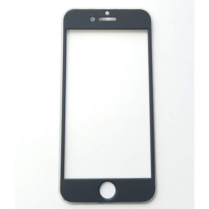 Husa Apple iPhone 8 Full Silicone 360 Negru + Folie de protectie [9]