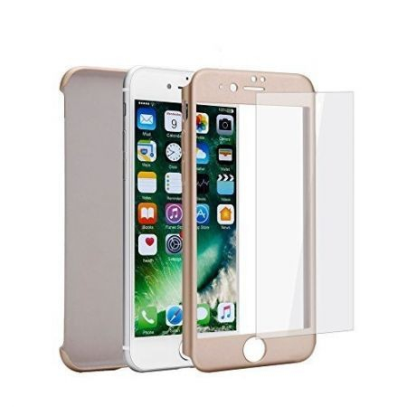 Husa Apple iPhone 8 Plus IPAKY Full Cover 360 Auriu + Folie Cadou [14]