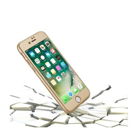 Husa Apple iPhone 8 Plus IPAKY Full Cover 360 Auriu + Folie Cadou [10]
