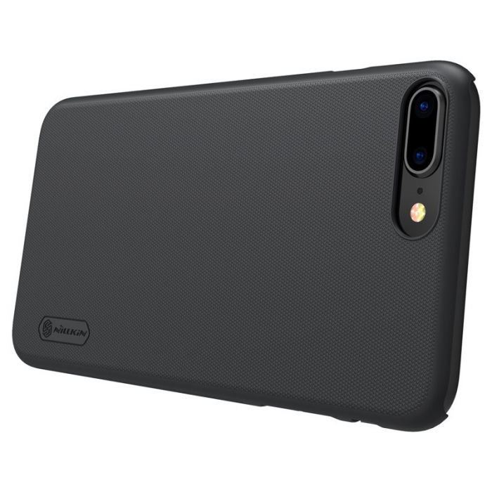 Husa Apple iPhone 8 Plus Nillkin Frosted Shield Negru + Folie de protectie [6]