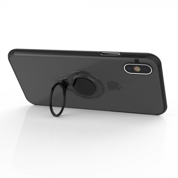 Husa Apple iPhone X Armor Ring cu inel magnetic Negru [4]