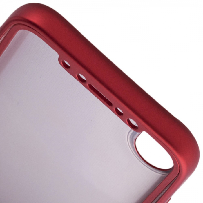 Husa Apple iPhone X Full Silicone 360 Rosu + Folie de protectie [3]