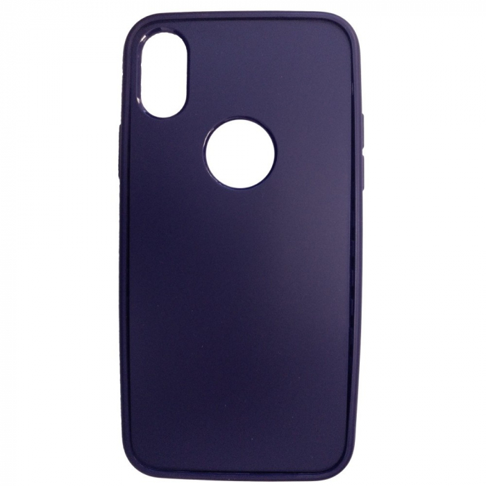 Husa Apple iPhone X Full Silicone Albastru [5]