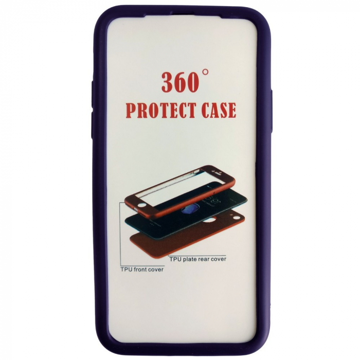 Husa Apple iPhone X Full Silicone Albastru [3]