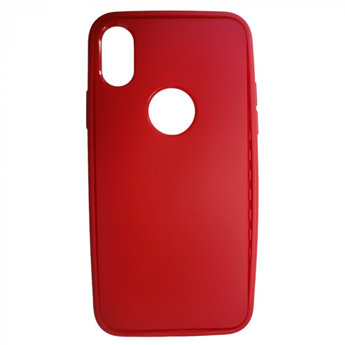 Husa Apple iPhone X Full Silicone Rosu [4]