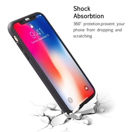 Husa Apple iPhone X IPAKY Full Cover 360 Negru + Folie Cadou [10]