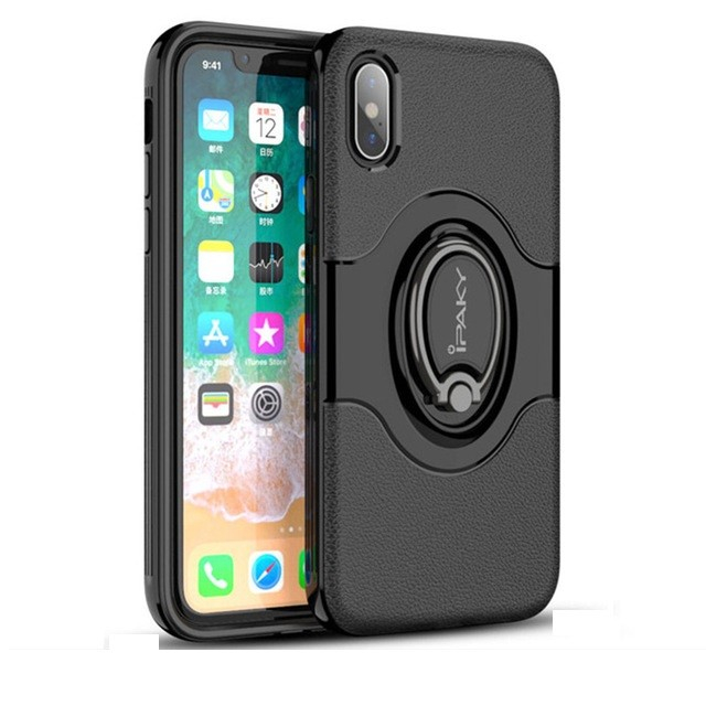 Husa Apple iPhone X Ipaky Ring Negru [3]
