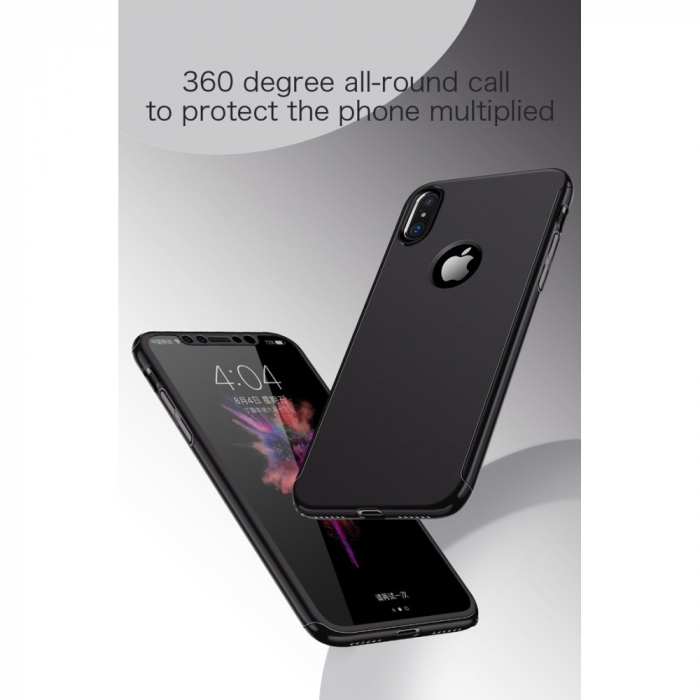 Husa Apple iPhone X Joyroom fata + spate Negru [8]