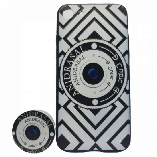 Husa Apple iPhone X/XS Multicolor Model Camera Foto + Popsocket inclus [2]