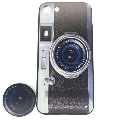 Husa Apple iPhone X/XS Multicolor Model Camera Foto Retro + Popsocket inclus [2]