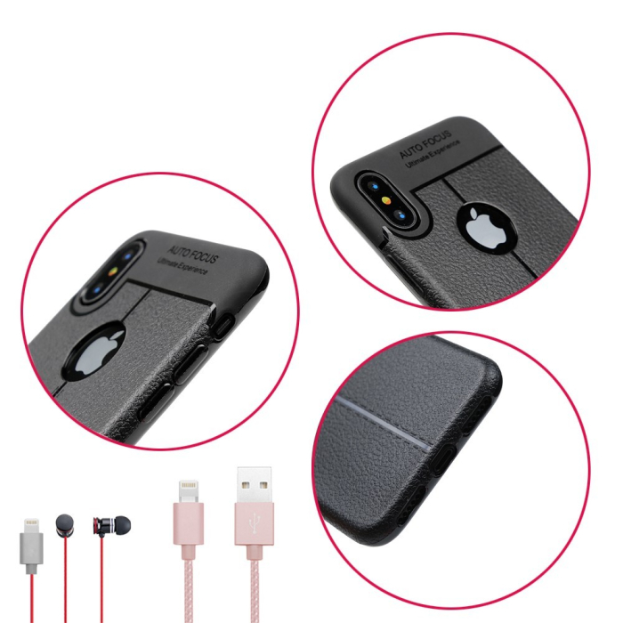Husa Apple iPhone X Zore TPU moale Negru [5]