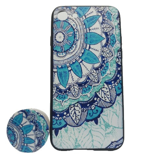 Husa Apple iPhone XR Multicolor Model Frunza + Popsocket inclus [1]