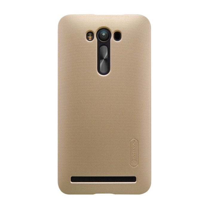 Husa Asus Zenfone 2 ZE500CL Nillkin Frosted Shield Auriu + Folie de protectie [2]