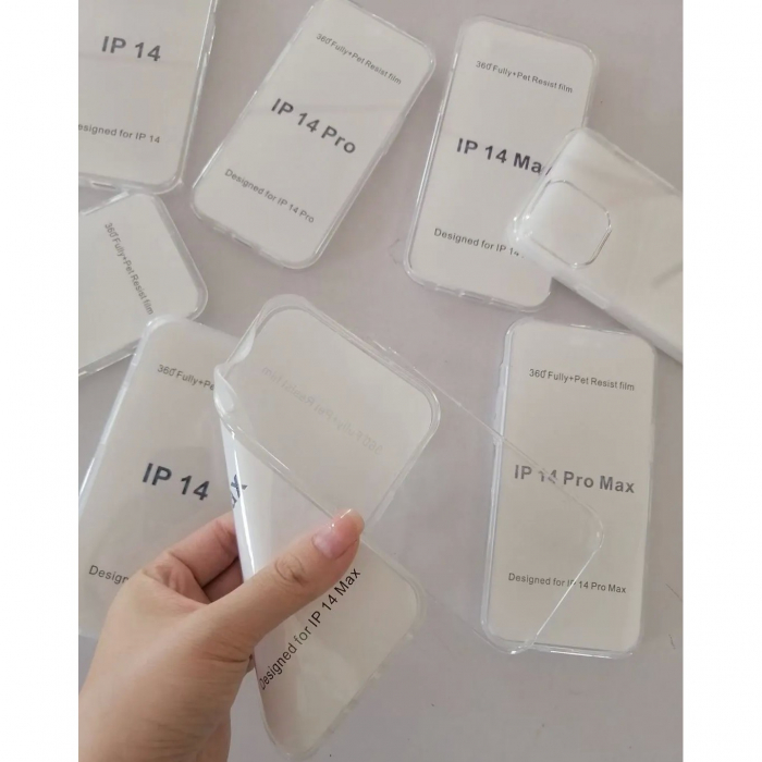 Husa de protectie Flippy 360 grade, PC+TPU+Folie policarbonat, pentru Apple iPhone 13 Mini , Transparent [6]