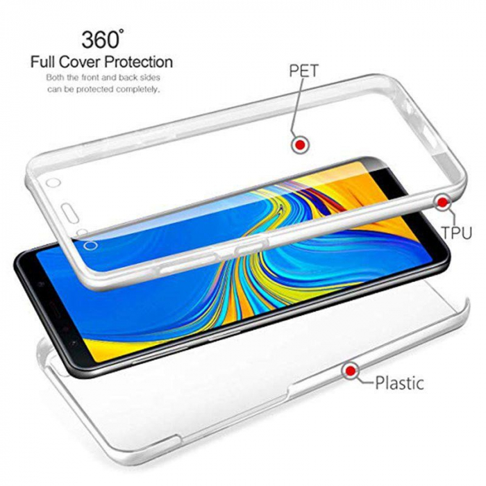 Husa de protectie Flippy 360 grade, PC+TPU+Folie policarbonat, pentru Apple iPhone 14, Transparent [2]