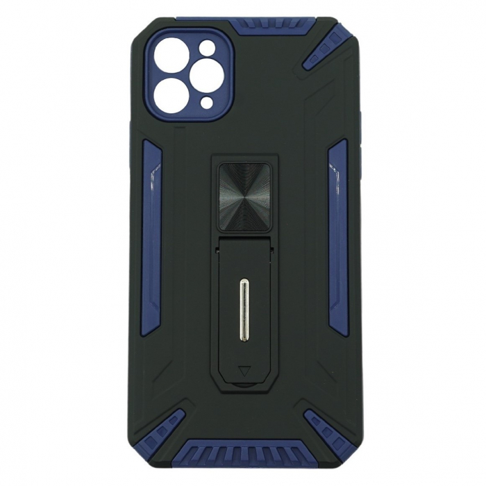 Husa de protectie Flippy compatibila cu Apple iPhone 11Pro Defender Model 4 cu suport, Albastru inchis [1]