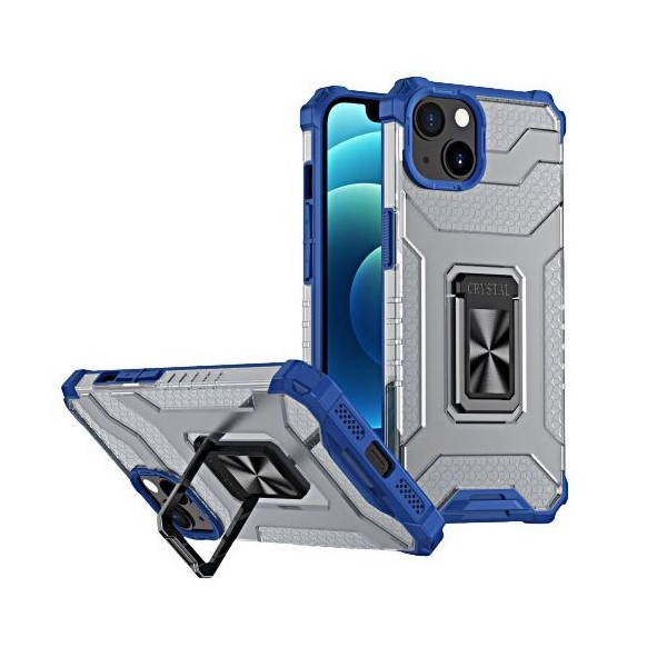 Husa de protectie Flippy compatibila cu Apple iPhone 13 Acrylic Armor cu suport Albastru [1]