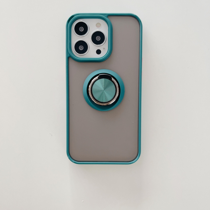 Husa de protectie Flippy compatibila cu Apple iPhone 13,Defender cu prindere inel,Verde [3]