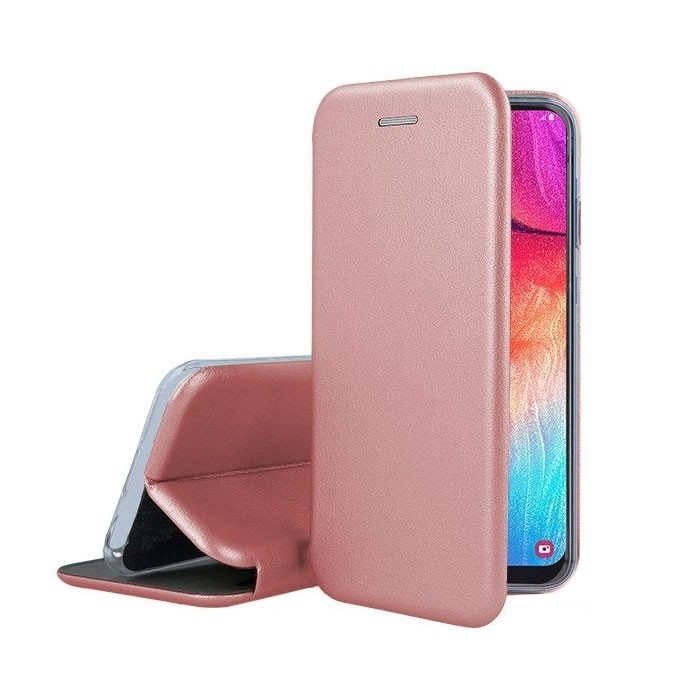 Husa de protectie Flippy compatibila cu Apple iPhone 13 Magnet Book Case Roz Auriu [2]