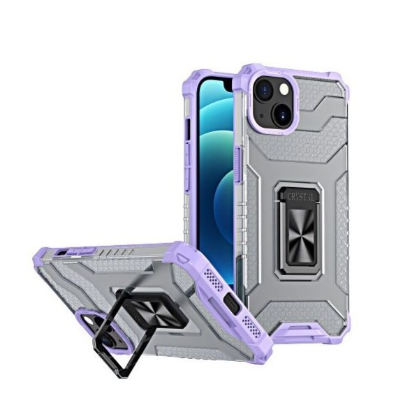 Husa de protectie Flippy compatibila cu Apple iPhone 13 Mini Acrylic Armor cu suport Mov [1]