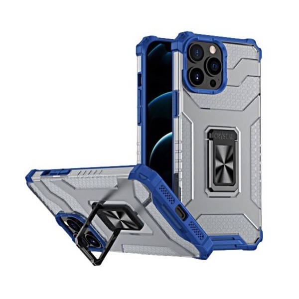 Husa de protectie Flippy compatibila cu Apple iPhone 13 Pro Acrylic Armor cu suport Albastru [1]