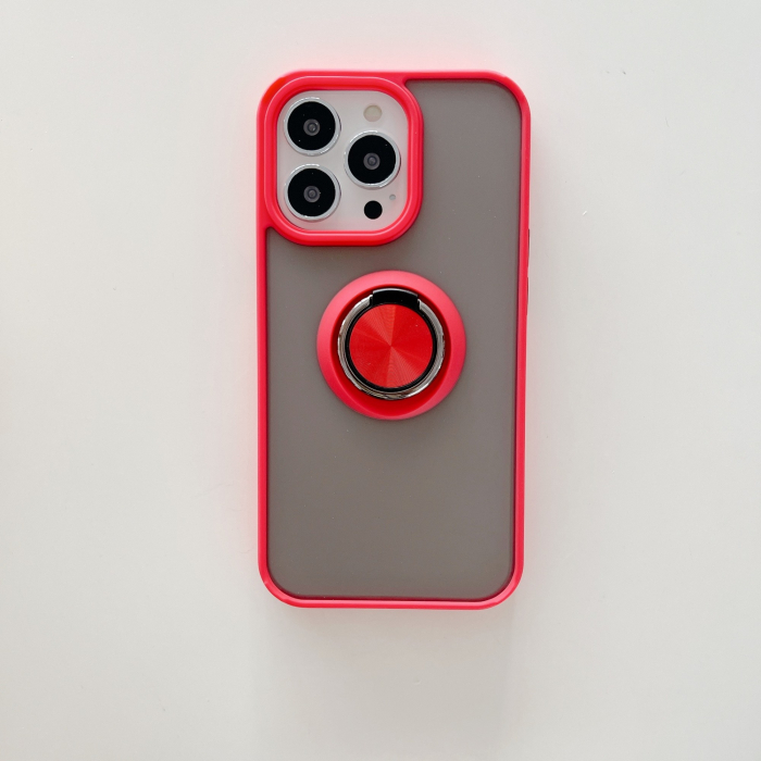 Husa de protectie Flippy compatibila cu Apple iPhone 13 Pro,Defender cu prindere inel,Rosu [3]