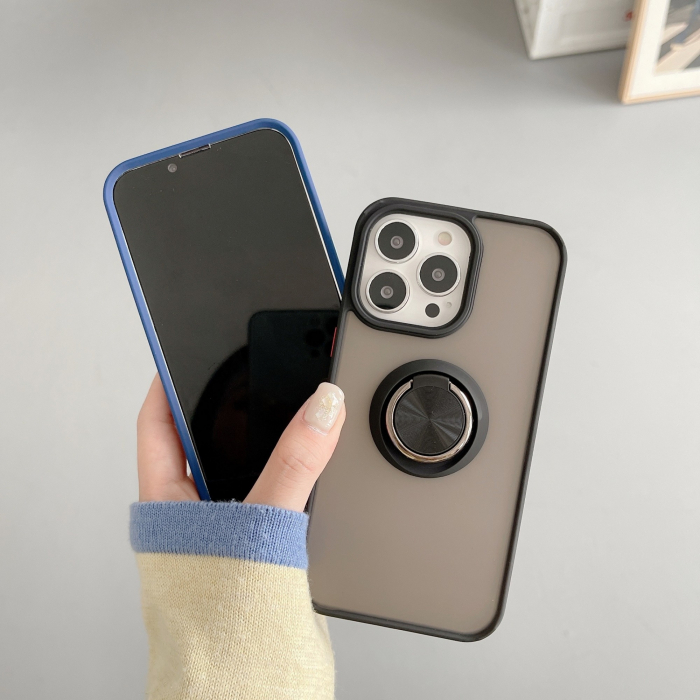 Husa de protectie Flippy compatibila cu Apple iPhone 13 Pro Max,Defender cu prindere inel,Negru [4]