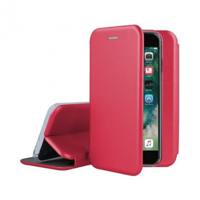 Husa de protectie Flippy compatibila cu Apple iPhone X/XS Magnet Book Case Rosu [7]